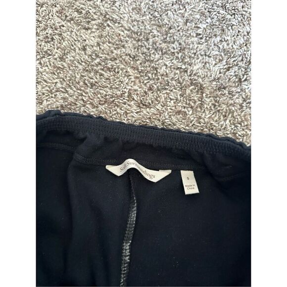 Soft Surroundings Women’s S Pull On Elastic Waist Black Tapered pleated pants - Picture 6 of 10